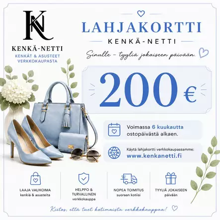 Lahjakortti 200 euro - Lahjakortit ja etukupongit - 1000-200 - 1