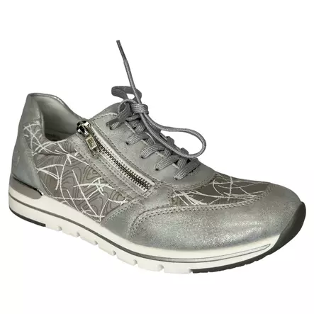 REMONTE Tennarit Harmaa Tekstiili - Naisten nauhalliset kävelykengät - R6700-40 - 1