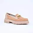 RIEKER Loaferit Beige Nahka - Naisten nauhattomat kävelykengät - M3865-60 - 1