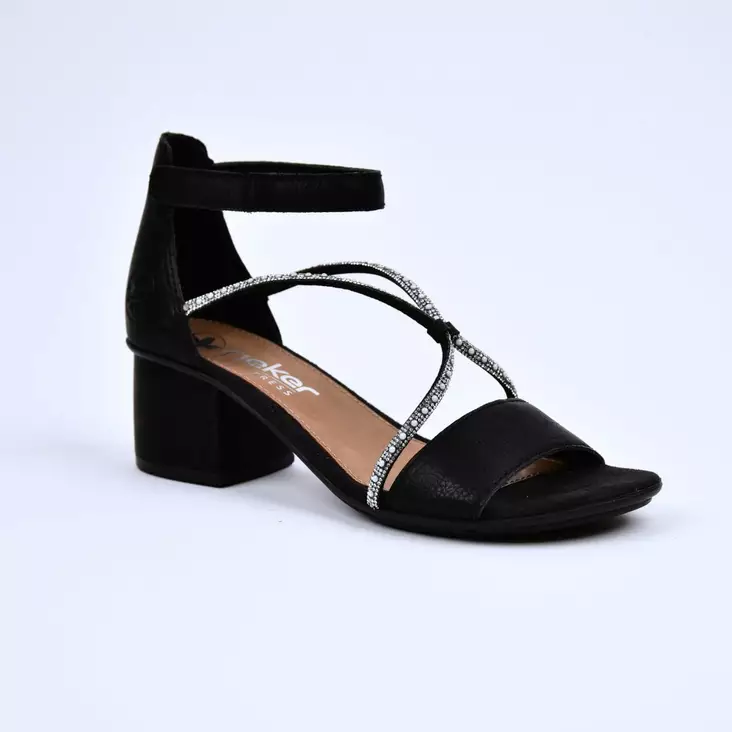 RIEKER Remmisandaalit Musta - Naisten juhlakengät - 64654-00 - 1