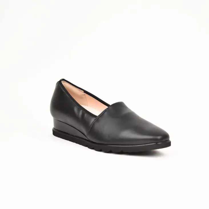 HASSIA Milanao Kävelykengät Musta Nahka - Kiilakorkokengät - 4-302386-0100 - 1