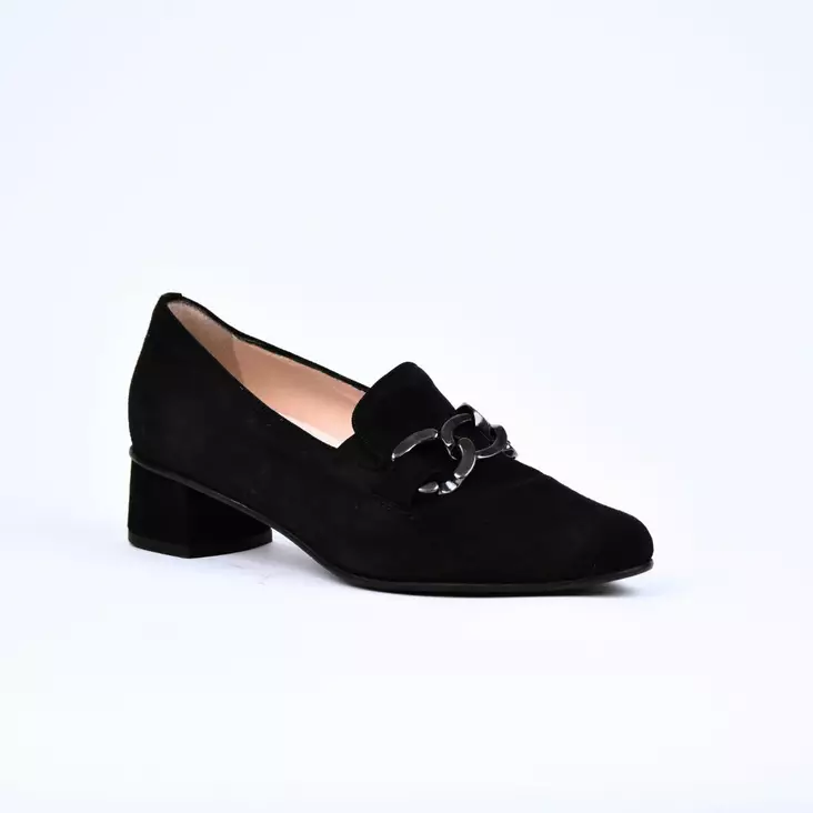 HASSIA Siena Juhla-avokkaat Musta Mokkanahka - Naisten korolliset kävelykengät - 4-303056-0100 - 1