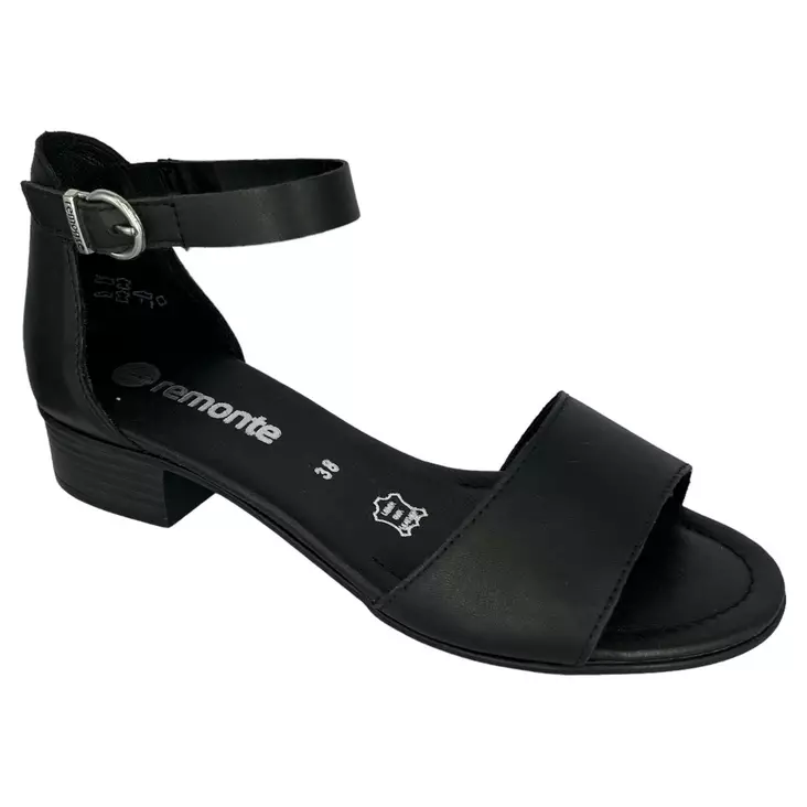 REMONTE Sandaalit Musta Nahka - Naisten juhlasandaalit - D0P50-00 - 1