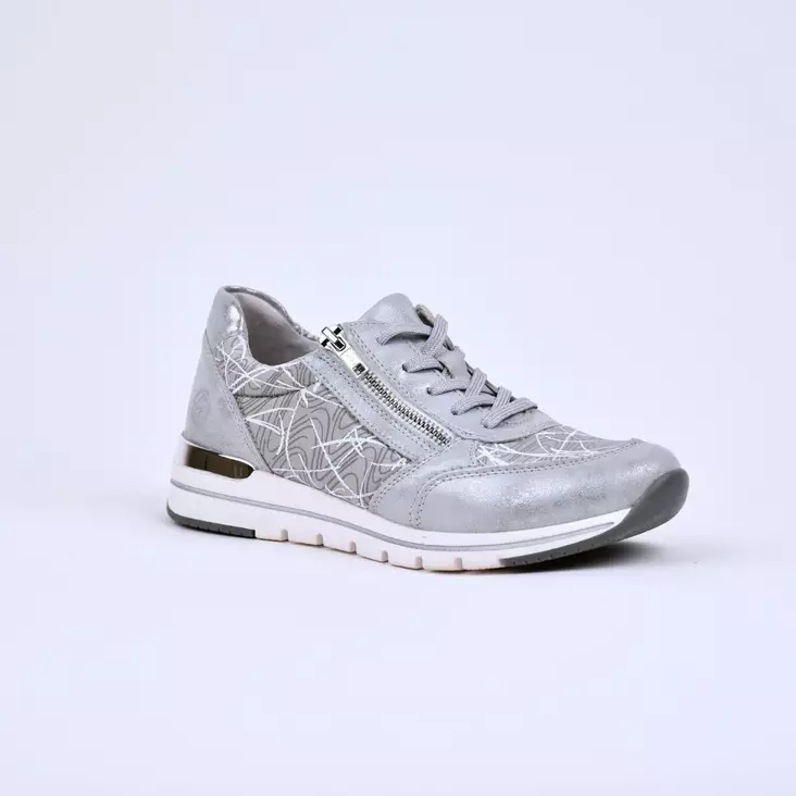 REMONTE Tennarit Harmaa Tekstiili - Naisten nauhalliset kävelykengät - R6700-40 - 1