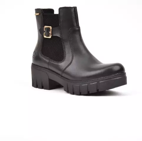 RIEKER Paksupohjaiset Nilkkurit Musta Nahka - Naisten nilkkurit - 74560-00 - 1