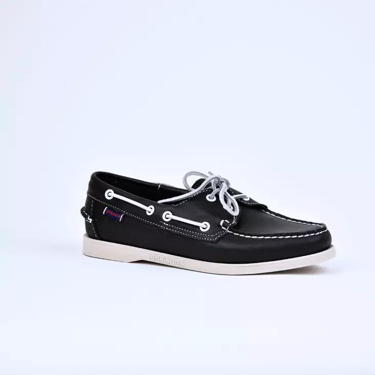 SEBAGO Docksides Portland W Blue Navy Nahka - Naisten nauhattomat kävelykengät - 7000530 - 1