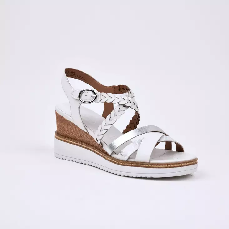 TAMARIS Sandaalit Valkoinen Nahka - Naisten juhlasandaalit - 1-28220-42-100 - 1