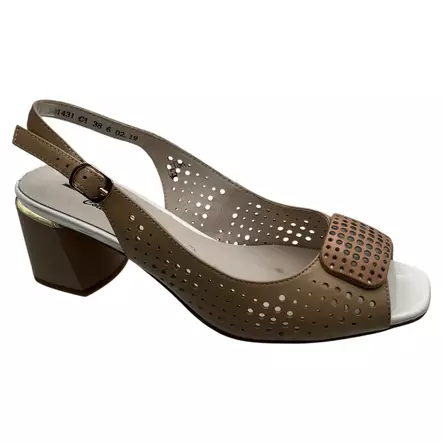 MARKO Juhla-avokkaat Beige Nahka - Naisten juhlasandaalit - 141431 - 1