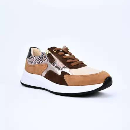 GABOR Kävelykengät Beige Ruskea Nahka K - Lesti - Naisten nauhalliset kävelykengät - 86.598.52 - 1