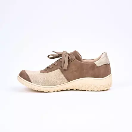 RIEKER Sneakerit Beige - Naisten nauhalliset kävelykengät - 59502-62 - 2