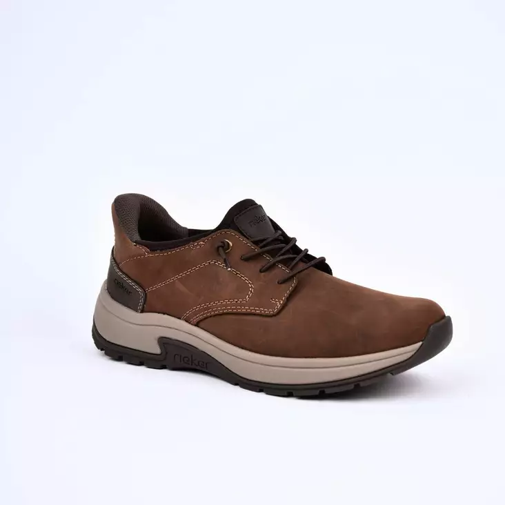 RIEKER READY2GO Kävelykengät Ruskea Nahka - Miesten nauhalliset kävelykengät - 11050-22 - 1