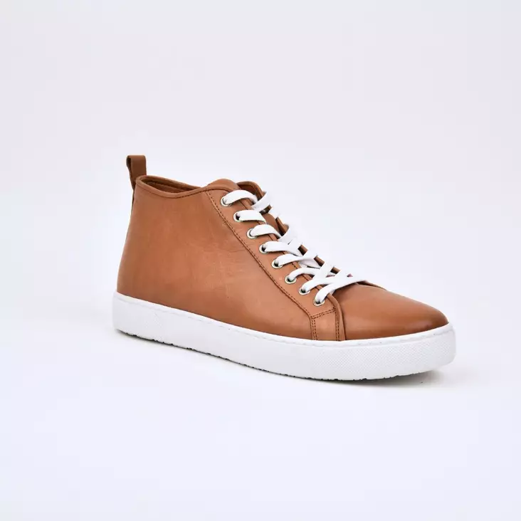 STEXX Varsitennarit Cognac Nahka - Miesten korkeavartiset tennarit - 8829602-0062 - 1