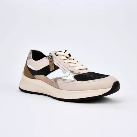 GABOR Kävelykengät Black Beige Sand Nahka K-Lesti - Naisten nauhalliset kävelykengät - 86.597.63 - 1