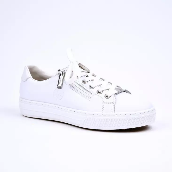 RIEKER Sneakerit Valkoinen - Naisten nauhalliset kävelykengät - L59L1-83 - 1