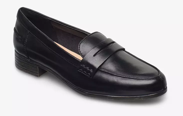 CLARKS Hamble Loaferit Musta Nahka - Naisten nauhattomat kävelykengät - 2614773 - 1