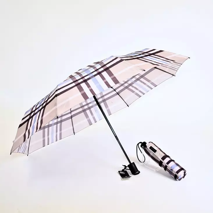 LASESSOR Sateenvarjo Ruutu sininen/beige - Sateenvarjot - 8775-914 - 1