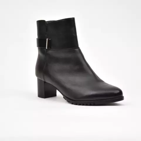 MARKO Korkonilkkurit Musta Nahka - Naisten talvikengät - 12554 - 1