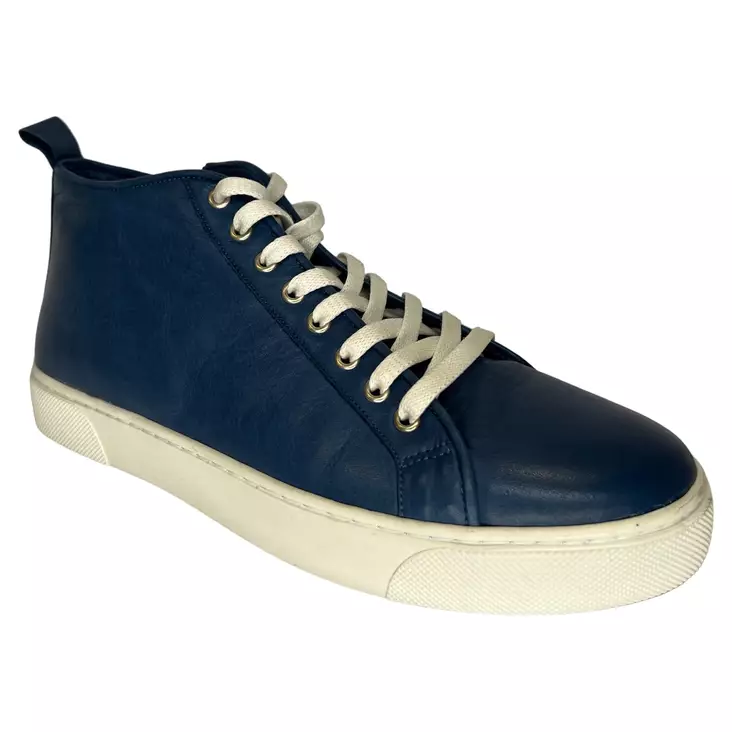 STEXX Varsitennarit Siniset Nahka - Miesten korkeavartiset tennarit - 8829602-274 - 1