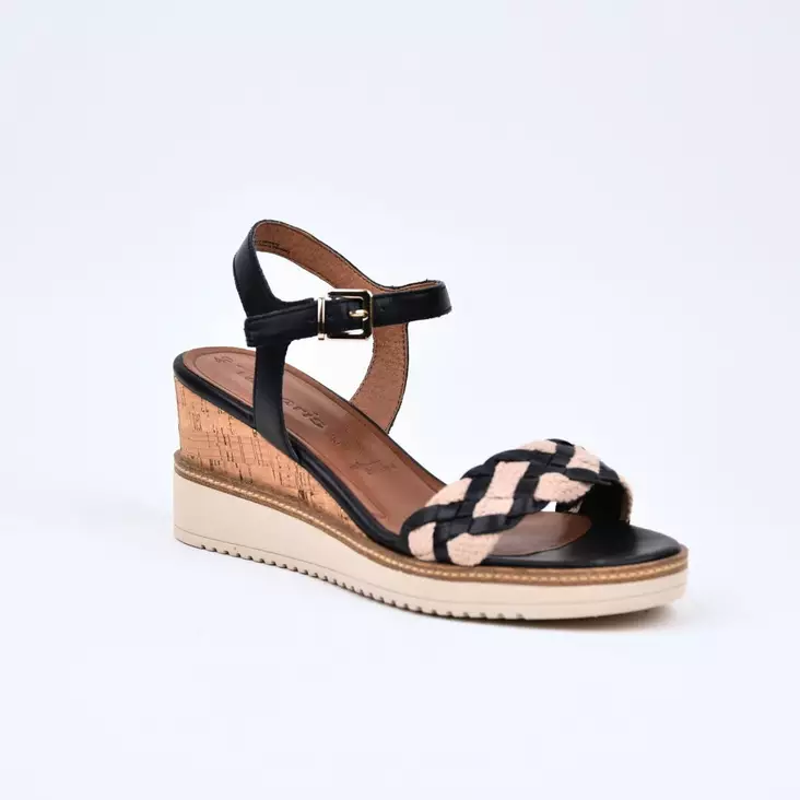 TAMARIS Kiilakorko Sandaalit Navy Nahka - Kiilakorkokengät - 1-28305-20-805 - 1