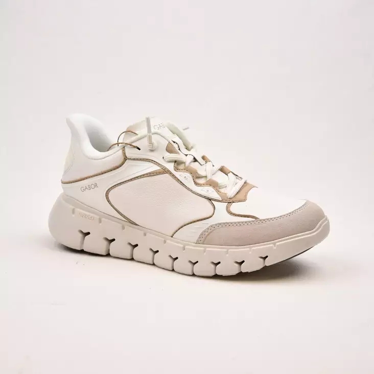 GABOR Kävelykengät White-Beige Nahka - Naisten tennarit ja lenkkarit - 6003.03.006 - 1