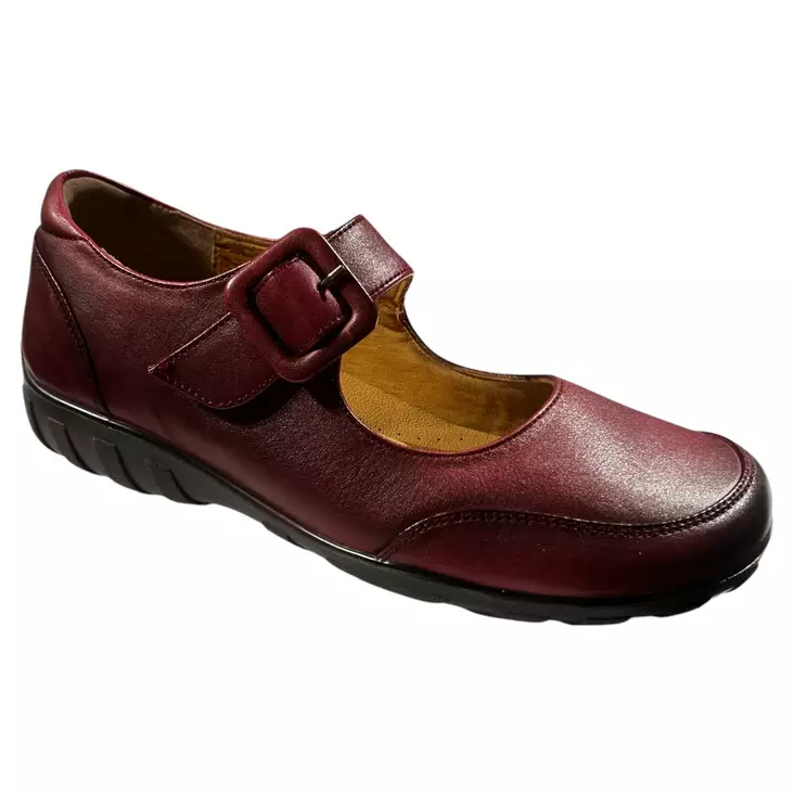 G-COMFORT Kävelykengät Burgundy Nahka - Naisten nauhattomat kävelykengät - P-9818 - 1