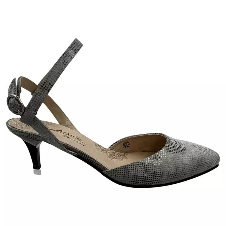 MARKO Juhla-avokkaat Harmaa Nahka - Naisten juhlakengät - 141378 - 1