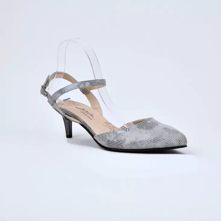 MARKO Juhla-avokkaat Harmaa Nahka - Naisten juhlakengät - 141378 - 1