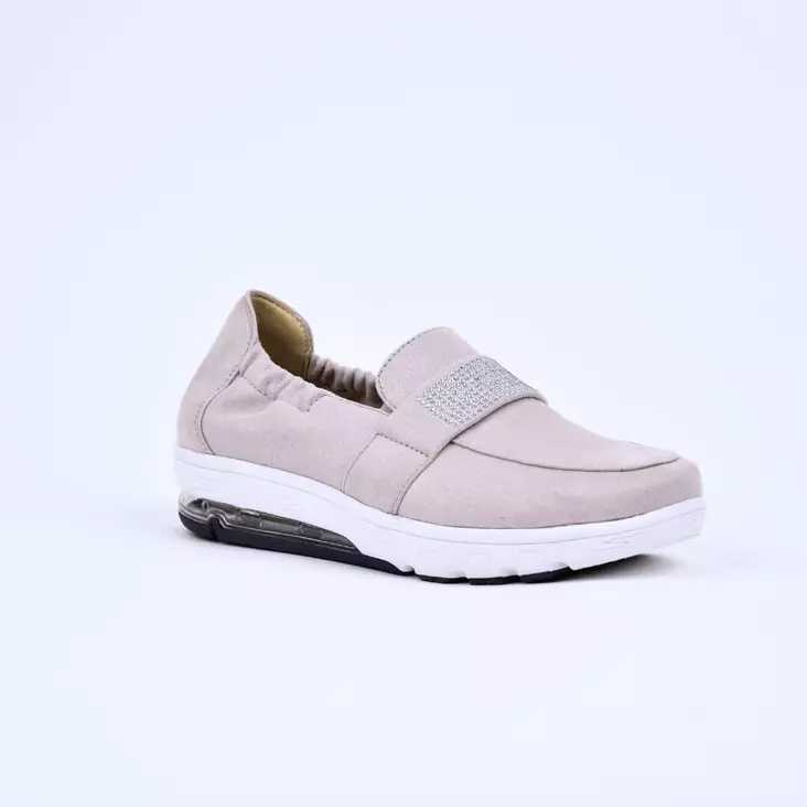 G-COMFORT Loaferit Beige Alcantara - Naisten nauhattomat kävelykengät - 28252-B - 1