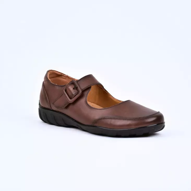 G-COMFORT Kävelykengät Cognac Yak-nahka - Naisten nauhattomat kävelykengät - P-9818-Cognac - 1