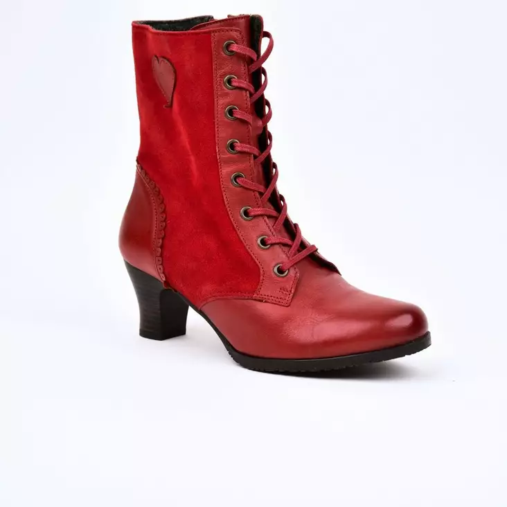 VINTRO Minka Nilkkurit Punainen Nahka - Naisten korkeakorkoiset nilkkurit - 483-637-Red - 1