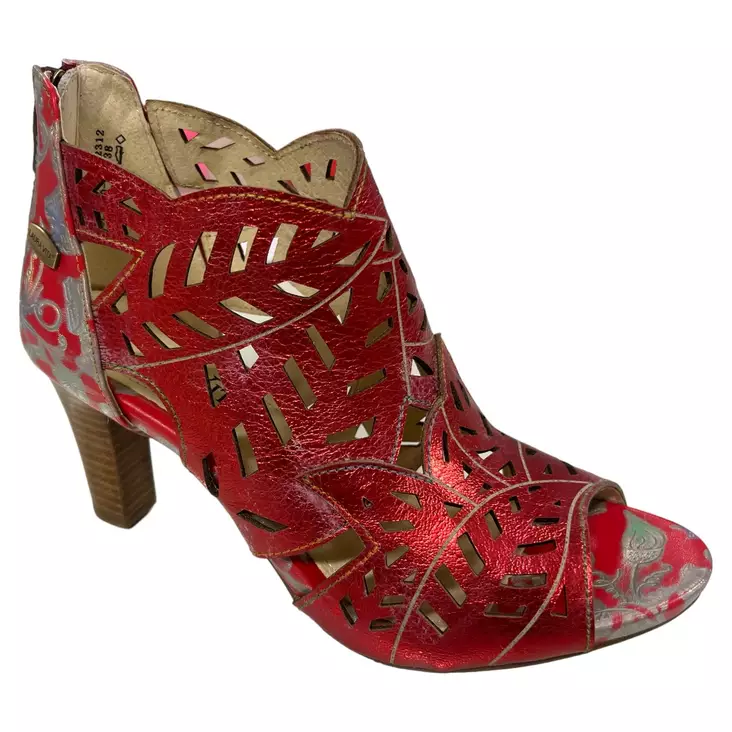 LAURA VITA Albane 048 Juhlakengät Punainen Nahka - Naisten juhlakengät - SL316D-4W-CERISE - 1