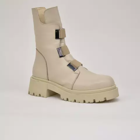 MAGO Nilkkurit Beige Nahka - Naisten nilkkurit - 205-1504-BEIGE - 1