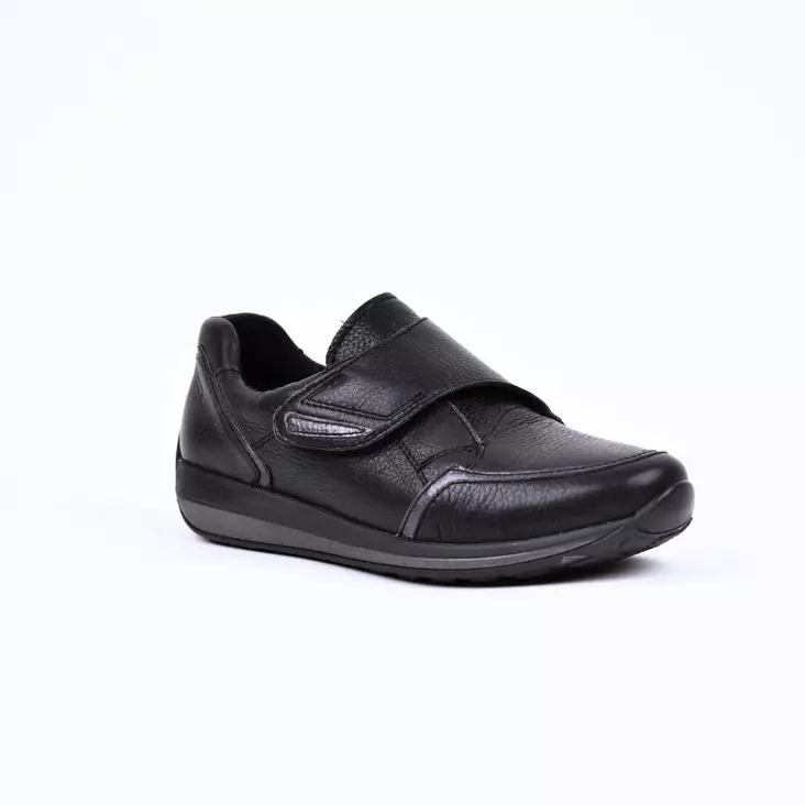 ARA Osaka Kävelykengät Musta Nahka - Naisten nauhattomat kävelykengät - 12-34579-01H - 1