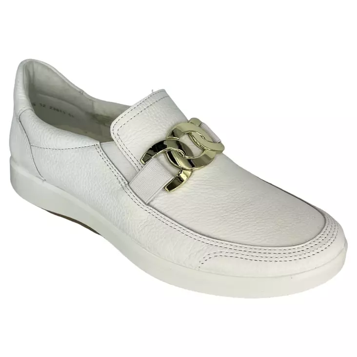 ARA Roma Loaferit Valkoinen Nahka - Naisten nauhattomat kävelykengät - 12-23911-04H - 1