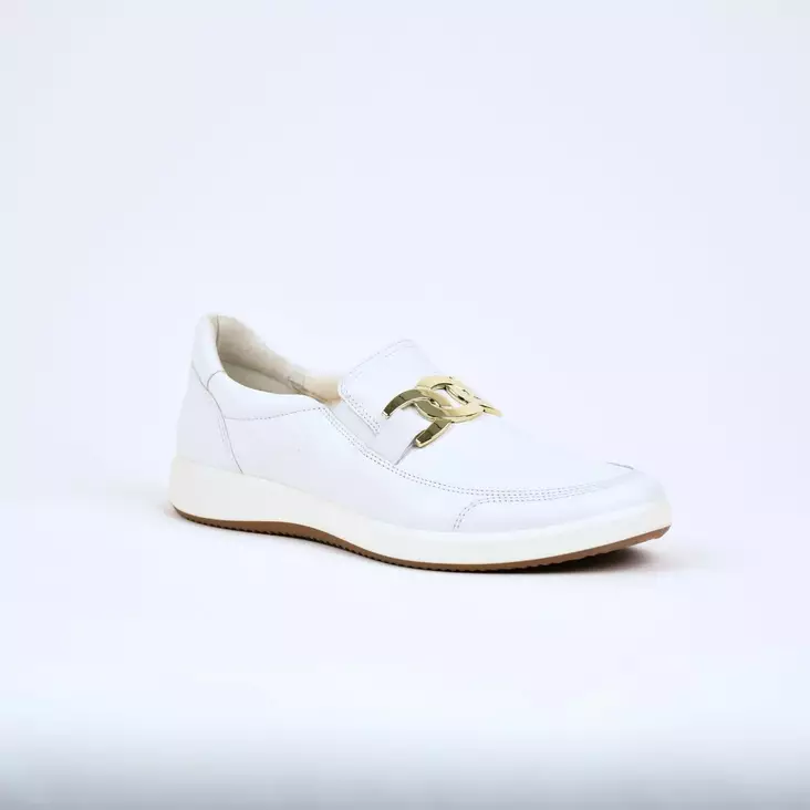 ARA Roma Loaferit Valkoinen Nahka - Naisten nauhattomat kävelykengät - 12-23911-04H - 1