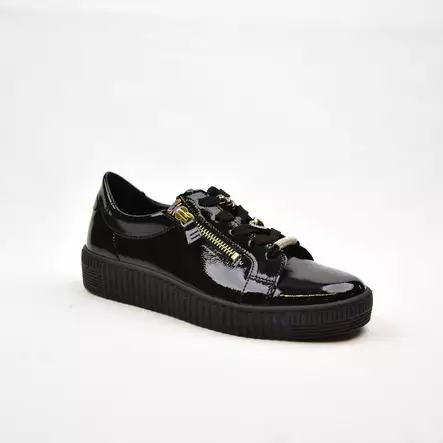 GABOR Sneakerit Musta Lakerinahka - Naisten nauhalliset kävelykengät - 6010.03.001-I - 1