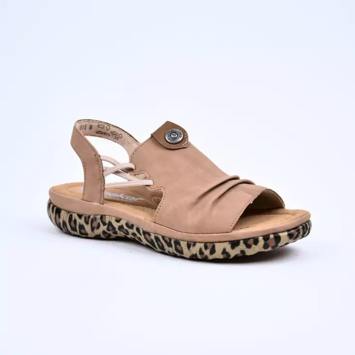 RIEKER Sandaalit Camel/fango - Naisten juhlasandaalit - 64871-20-I - 1