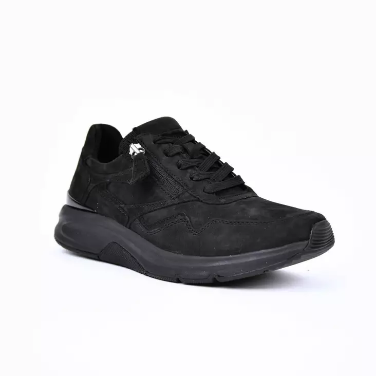 GABOR Rollingsoft Kävelykengät Musta Nubuk - Naisten nauhalliset kävelykengät - 06.896.47-I - 1