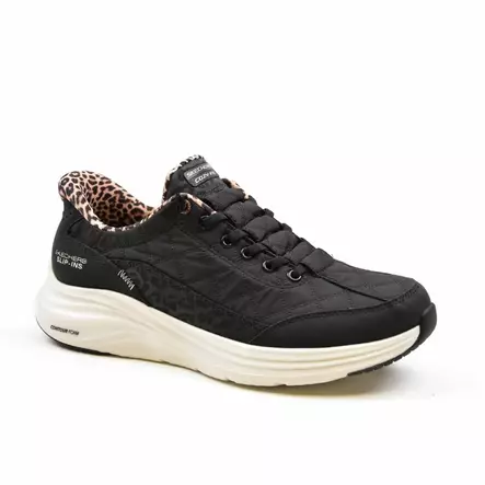 SKECHERS Slip-ins: Contour Foam-Cozy Fit Leopard Dream-Black - Naisten tennarit ja lenkkarit - 150419-BLK - 1