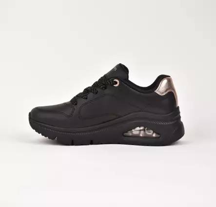 SKECHERS Uno Icon-Idolized-Air Musta Nahka - Naisten tennarit ja lenkkarit - 177767-BBK - 2