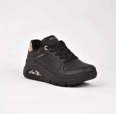 SKECHERS Uno Icon-Idolized-Air Musta Nahka - Naisten tennarit ja lenkkarit - 177767-BBK - 1
