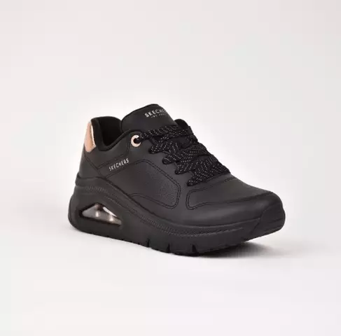 SKECHERS Uno Icon-Idolized-Air Musta Nahka - Naisten tennarit ja lenkkarit - 177767-BBK - 1