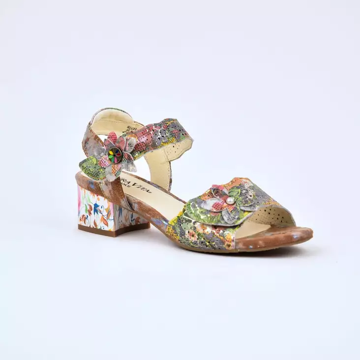 LAURA VITA Hucbio 05 Sandaalit Camel Nahka - Naisten juhlasandaalit - SL151237-5D-CAMEL - 1