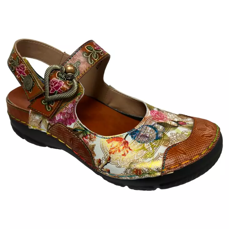 LAURA VITA Idceletteo 73 Sandaalit Camel Nahka - Naisten pistokkaat - JD169-37-CAMEL - 1