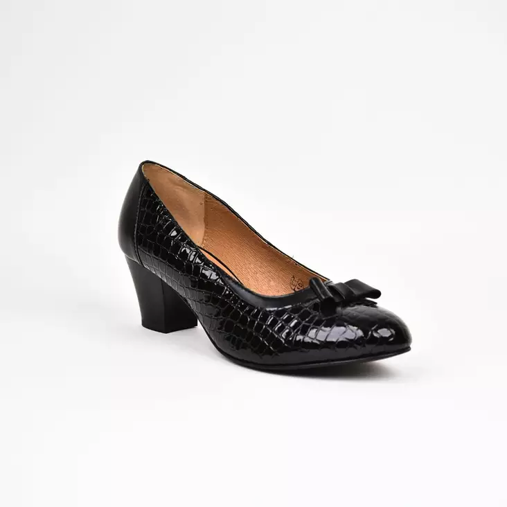 MARKO Juhla-avokkaat XXL Musta Nahka - Naisten juhlakengät - 131355-M - 1