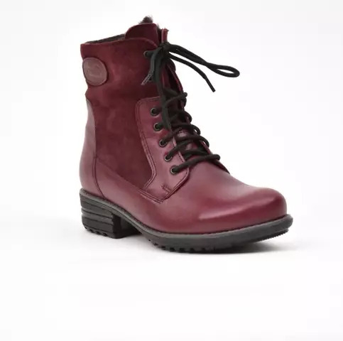 NATURA FINLAND Nilkkurit Viinipun. Nahka Turkisvuori - Naisten nilkkurit - 28279-P - 1