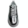 MAGO Tennarit Metallic Silver Nahka - Naisten nauhalliset kävelykengät - 031556-SILVER - 3