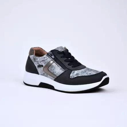 G-COMFORT Kävelykengät Jeans Silver Nahka - Naisten nauhalliset kävelykengät - 5188-2JS - 1