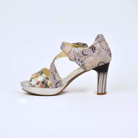 LAURA VITA HICAO 0523 Juhlakengät Gris Nahka - Platform korkokengät - SL16028D-5A-GRIS - 2