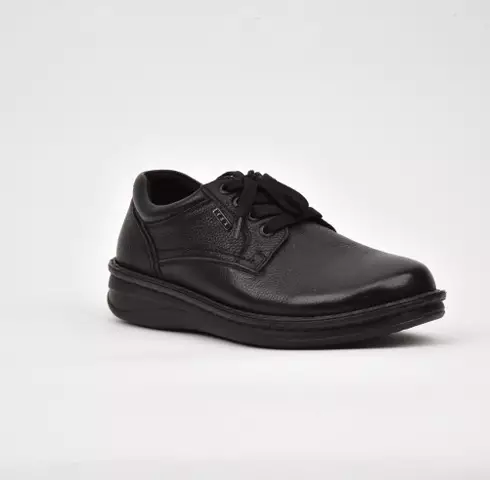 G-COMFORT XXL-Lesti Nauhalliset Kävelykengät Musta Nahka - Miesten nauhalliset kävelykengät - P-3701-S - 1